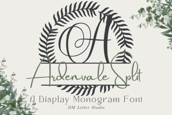 Ardenvale Split Monogram Font for Editorial Design