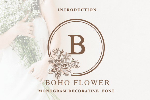 Boho Flower Monogram: A Delicate Touch for Editorial Design