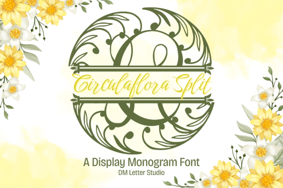 Circulaflora Split Monogram: A Timeless Font for Crafters and Designers