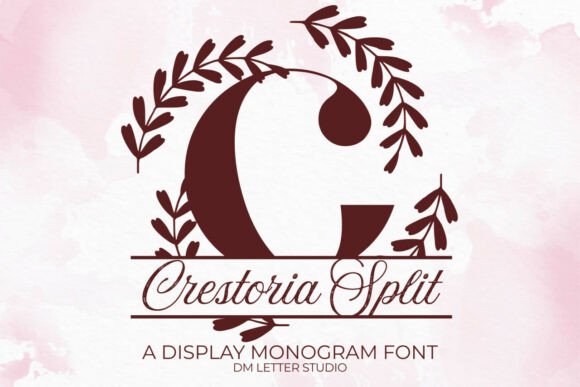 Crestoria Split Monogram Font for Creative Makers