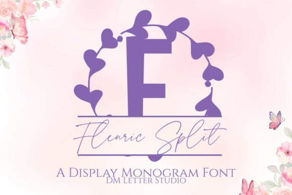 Fleuric Split Monogram: A Decorative Font for Branding Success
