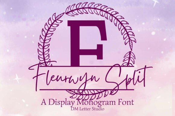 Fleurwyn Split Monogram Font Review for Campaign Design
