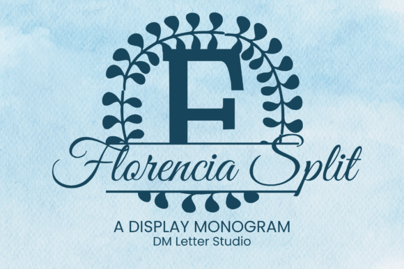 Florencia Split Monogram: A Serif Font for Elegant Personalization