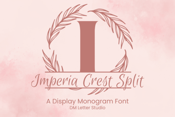 Imperia Crest Split Monogram: A Royal Serif for Digital Design