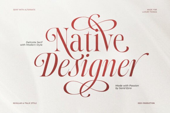 Native Designer: A Serif Font That Adds Elegance to Branding Projects