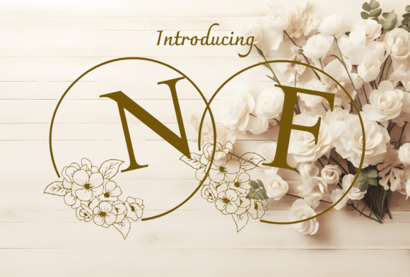 Nice Flower Monogram: A Romantic Serif for Branding