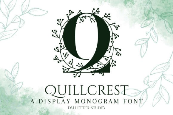 Quillcrest Monogram: A Timeless Font for Crafters and Designers