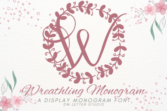 Wreathling Monogram: A Font That Adds Botanical Elegance to Branding
